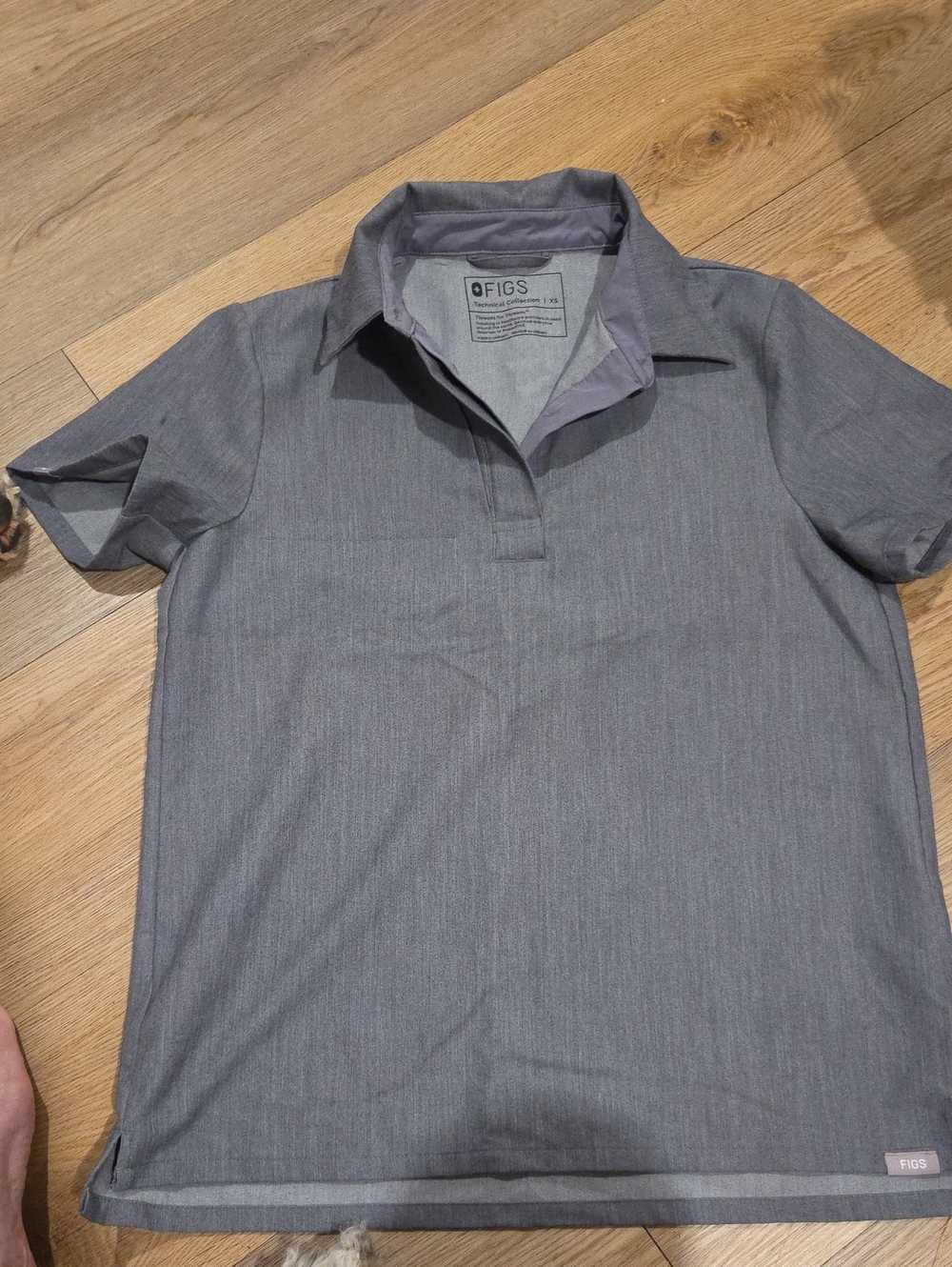 Figs Gray Short-Sleeve Polo